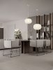 Lampa wisząca biała jedwabna okrągła designerska nowoczesna minimalistyczna skandynawska nad stół Luces Exclusivas